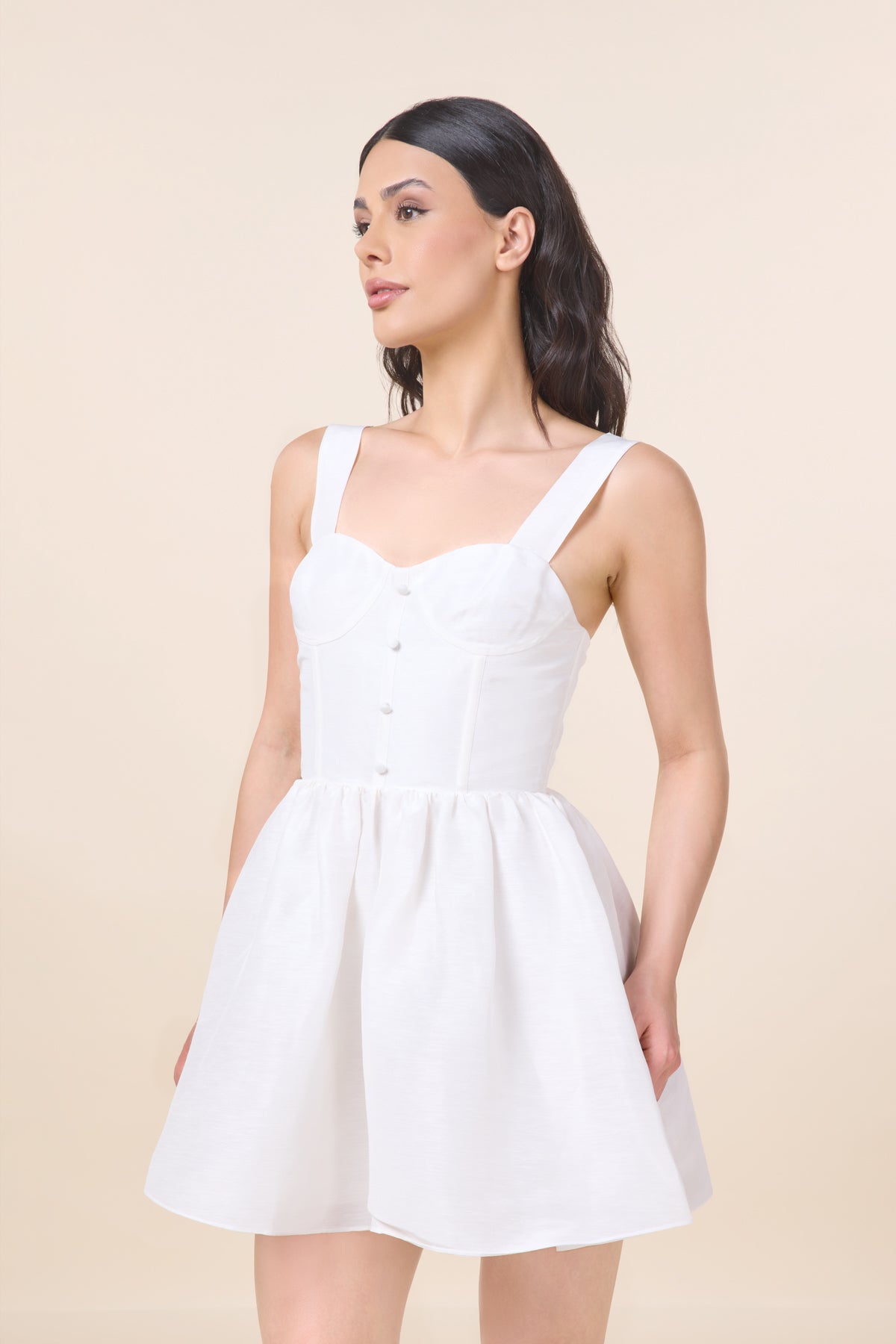 Amelia Avorio Mini Dress